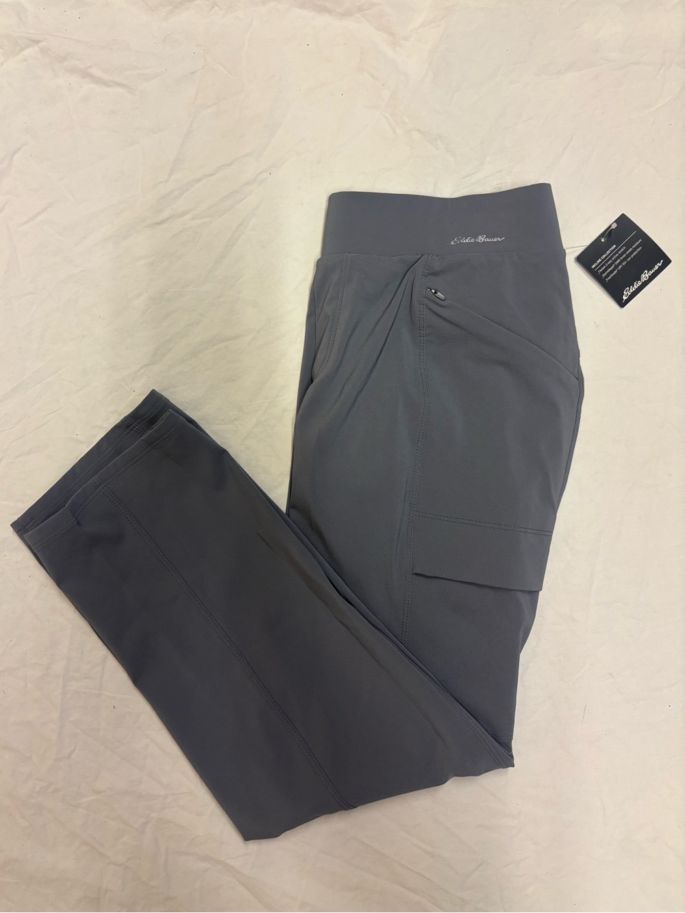 NWT Eddie Bauer Slate Gray Active Cargo Pants | Size 2